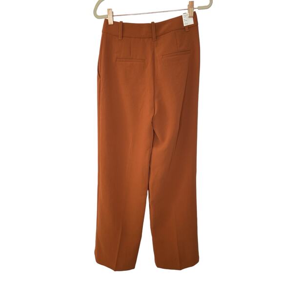 Aritzia The Effortless Pants Wilfred High Rise Wide Leg Pleated Anise Brown Sz S - Picture 7 of 10